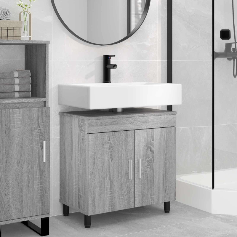 Έπιπλο μπάνιου Γκρι Sonoma 60 x 35 x 60 εκ. Επεξεργασμένο Ξύλο |889401