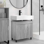 Έπιπλο μπάνιου Γκρι Sonoma 60 x 35 x 60 εκ. Επεξεργασμένο Ξύλο |889401