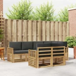 Σειρά Καναπέ Εξωτερικού 7 pcs Άσπρο και Ανθρακί |3391987
