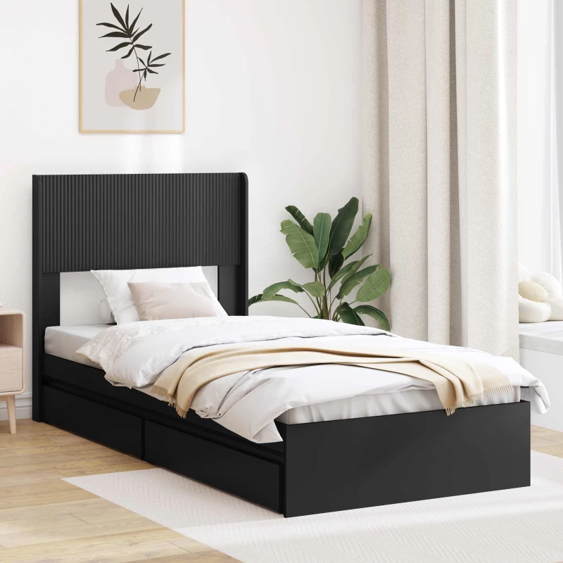 Καλάθι με αποθήκη και κεφαλάρι Μαύρο 75 x 190 cm |3414426