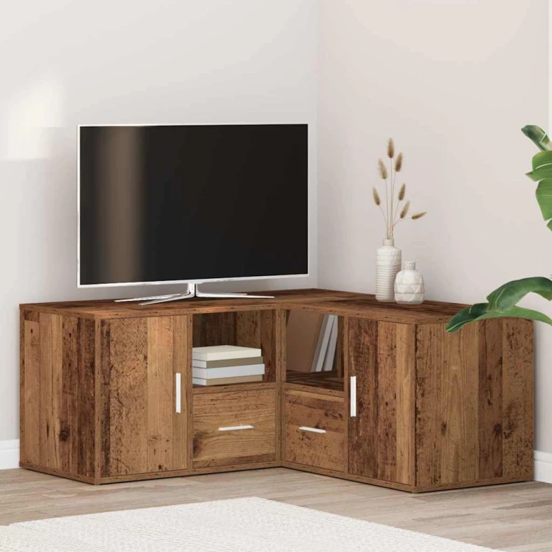 Ντουλάπι Γωνιακό Όψη Παλαιού Ξύλου 160x40x45 εκ. από Επεξ. Ξύλο |3307826