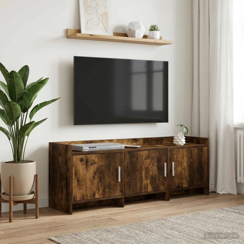 Ντουλάπι TV 130 x 33 x 47 εκ Καπνισμένο Ξύλο Δρυός |8011199