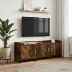 Ντουλάπι TV 130 x 33 x 47 εκ Καπνισμένο Ξύλο Δρυός |8011199