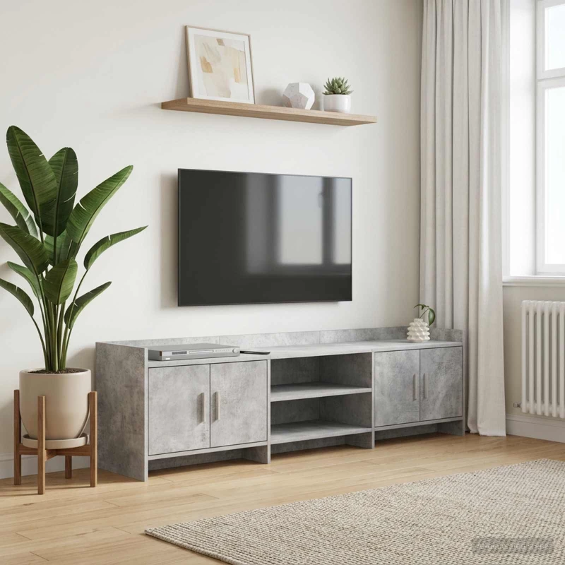 Ντουλάπι TV 168 x 33 x 47 εκ. Γκρι Σκυροδέματος |8011182
