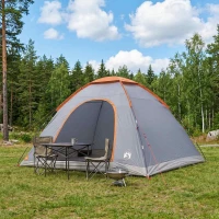 Σκηνή Camping με στέγη Γκρι και Πορτοκαλί 335 x 275 x 180 εκ. |42028639