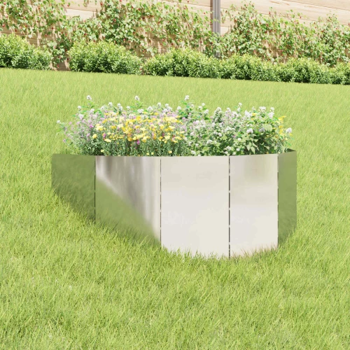 Περίγραμμα γκαζόν 100 x 45 cm Ατσάλι Ασημί |8008899