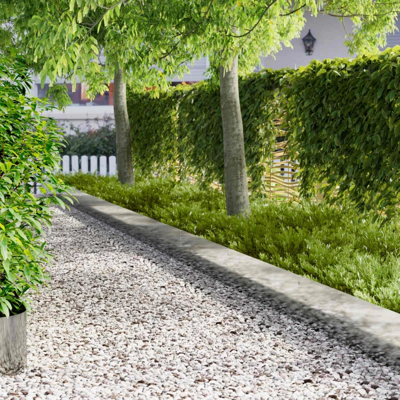 Περίγραμμα γκαζόν 20 pcs 103 x 30 εκατοστά μέταλλο Ασημί |8008319