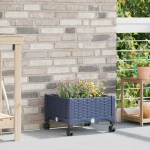 Κήπος Γλαστράκι με Ροδάκια Μπλε Γκρι 40 x 40 x 33 cm PP |3422906