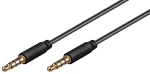 GOOBAY καλωδίου ήχου 3.5mm 63830  4-pin  slim  CU  2m  μαύρο