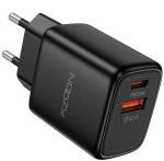 Φορτιστής Ταξιδίου Noozy Rogue E35 PD30W+QC3.0 USB-C Max PD 30W USB-A Max 18W Μαύρο