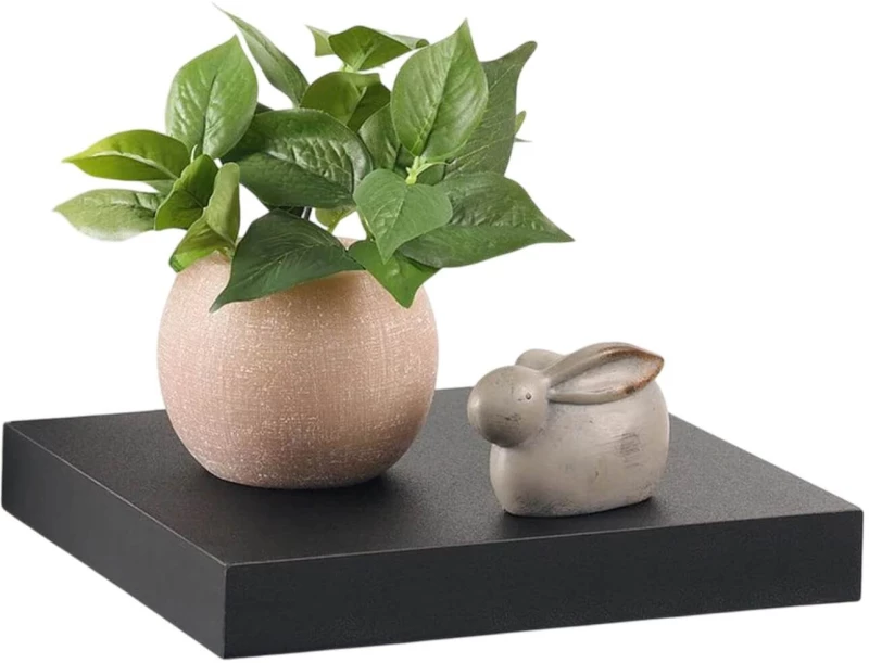 ΡΑΦΙΈΡΕΣ/ΡΆΦΙΑ ΤΟΊΧΟΥ FLOATING SHELF MDF L25*22,8CM BLACK 6RAN790NR