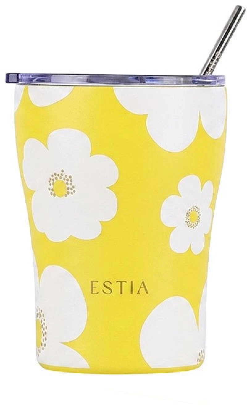 ESTIA ΘΕΡΜΟΣ COFFEE MUG SAVE THE AEGEAN 350ml YELLOW DAISY