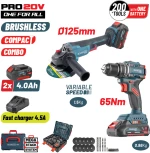 BORMANN Pro BBP5433X44T2CA Σετ Compact Brushless Κρουστικό Δραπαν/βιδο 65Νm & Γωνιακός Τροχός, ΒMC