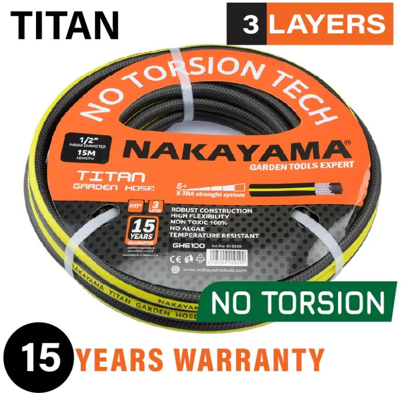 NAKAYAMA PRO GH6400 Λάστιχο Titan 3 Επιστρώσεις 15m 5/8"