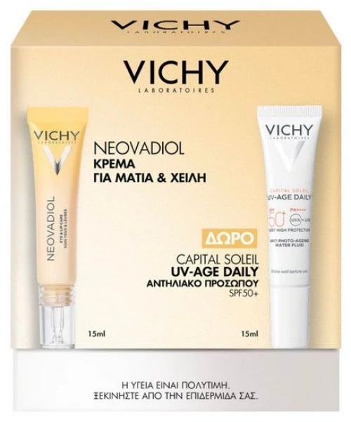 Vichy Promo Set Neovadiol Eyes & Lips 15ml & Capital Soleil UV-AGE SPF50+ Fluid 15ml