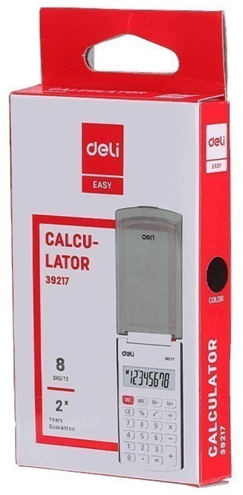 Αριθμομηχανή Deli 8 ψηφίων Easy Protect 10.15 x6.05 x1.1cm μαύρο