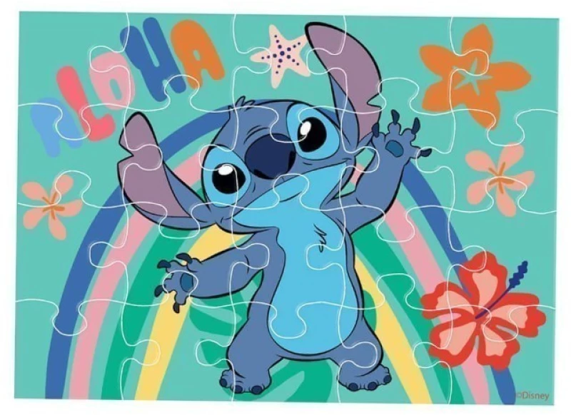 Puzzle Luna 4 σε 1 12/15/20/24τμχ 28x6x27,5cm stitch