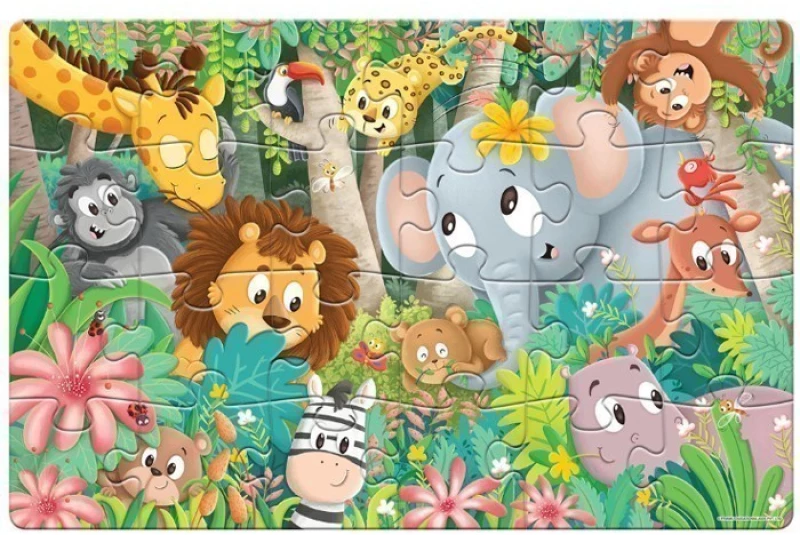 Puzzle Remoundo 24τμχ 73x47.5 δαπέδου Ζώα της Ζούγκλας 026211