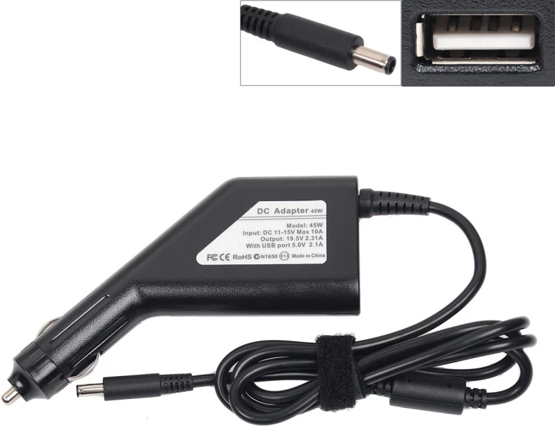 Φορτιστής αυτοκινήτου Dell 19.5V 45W 2.31A (4.5x3.0) (Desk Type) + USB Charger