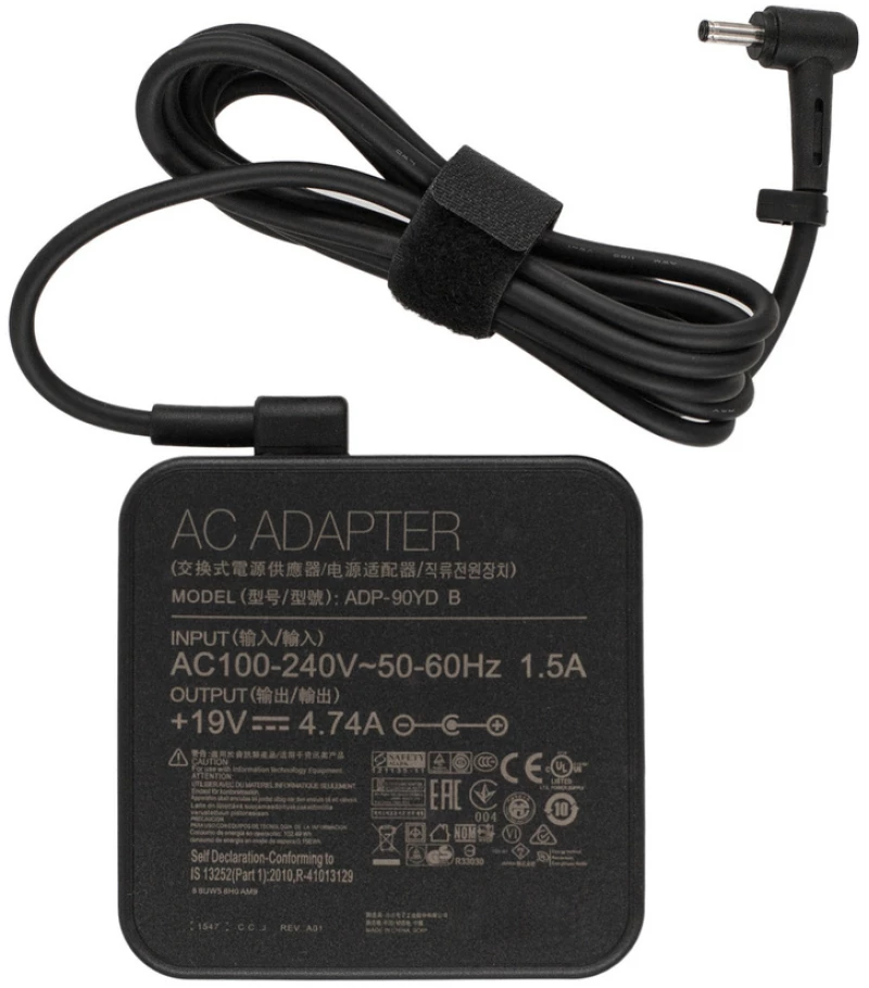 Γνήσιος φορτιστής φορητού υπολογιστή Asus - 19V / 4.74A / 90W - (4.0x1.35)