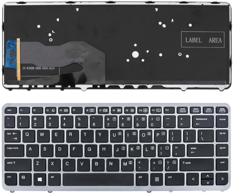 Πληκτρολόγιο HP EliteBook 840 G1 850 G1, Γκρί με Backlit, US/UK