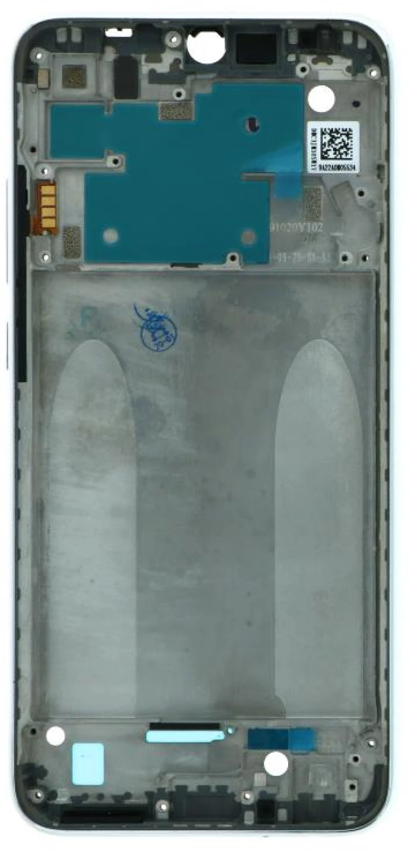 XIAOMI Redmi Note 8 - Front Housing + Side Buttons White Original