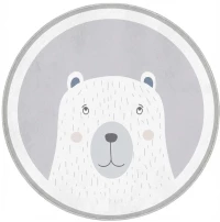 Giggles & Co. Στρογγυλό Βρεφικό Χαλί “Nordic Bear” – Μαλακό 3εκ. (Ø200 εκ.)