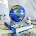 Αιωρούμενη Υδρόγειος Σφαίρα Με Μαγνητική Περιστροφή και LED 20εκ — Μπλέ