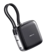 Remax Power Bank 10000mAh – Γρήγορη Φόρτιση 22.5W με Ενσωματωμένα Καλώδια USB-C και Lightning Μαύρο FP-60