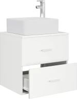 vidaXL Επιτοίχια Λεκάνη Έπιπλο Λευκό 53 x 34,5 x 63 εκ