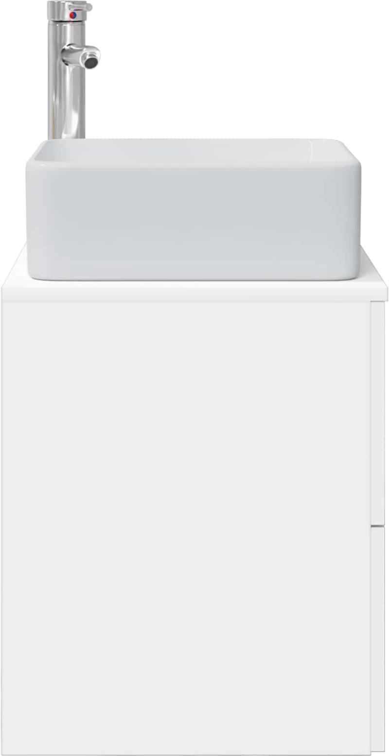 vidaXL Επιτοίχια Λεκάνη Έπιπλο Λευκό 53 x 34,5 x 63 εκ