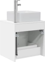 vidaXL Επιτοίχια Λεκάνη Έπιπλο Λευκό 53 x 34,5 x 63 εκ