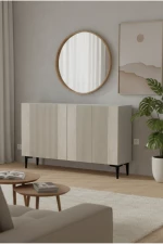 Stewehome πολυλειτουργικός μπουφές ντουλάπι για καφέ και βάση τηλεόρασης 120x32x75 cm