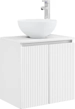 vidaXL Επιτοίχια Λεκάνη Έπιπλο Λευκό 49,5 x 35 x 63 εκ