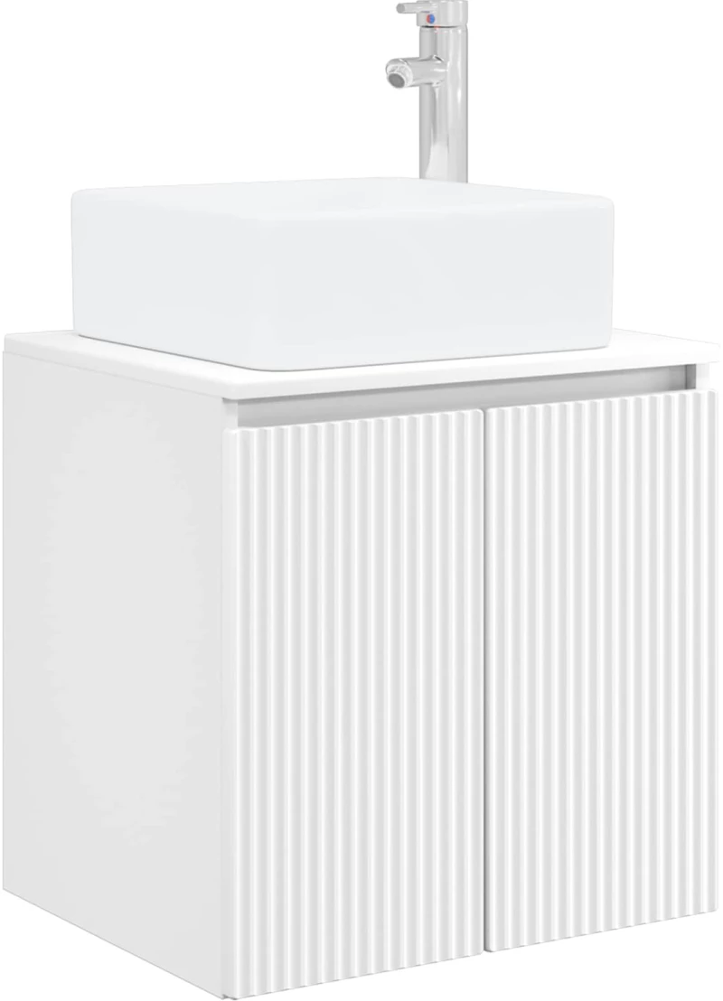 vidaXL Επιτοίχια Λεκάνη Έπιπλο Λευκό 53 x 35 x 63 εκ