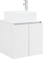 vidaXL Επιτοίχια Λεκάνη Έπιπλο Λευκό 53 x 35 x 63 εκ