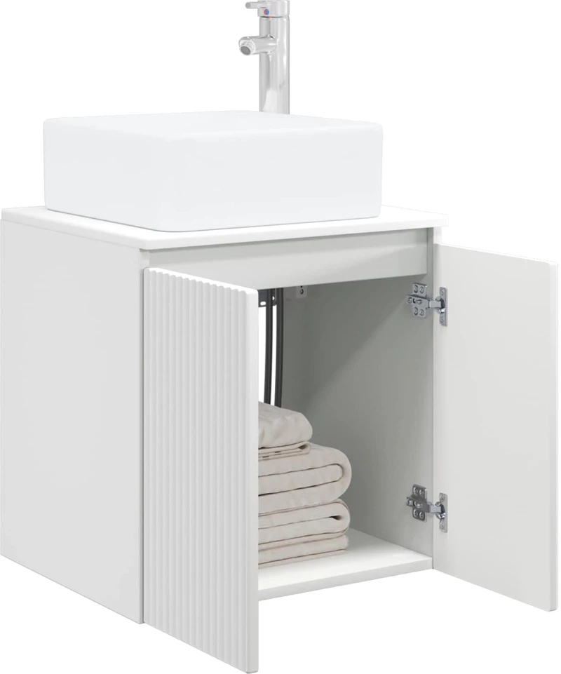 vidaXL Επιτοίχια Λεκάνη Έπιπλο Λευκό 53 x 35 x 63 εκ