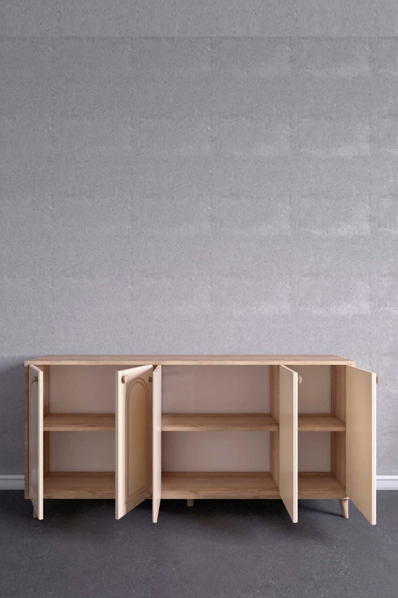 Stewehome Μποέμ κονσόλα με καπάκι από mdf 180x40x87 cm
