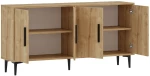Stewehome Μοντέρνα κονσόλα 150 cm με ντουλάπι και ράφια από συνθετικό ξύλο 150x36x75 cm