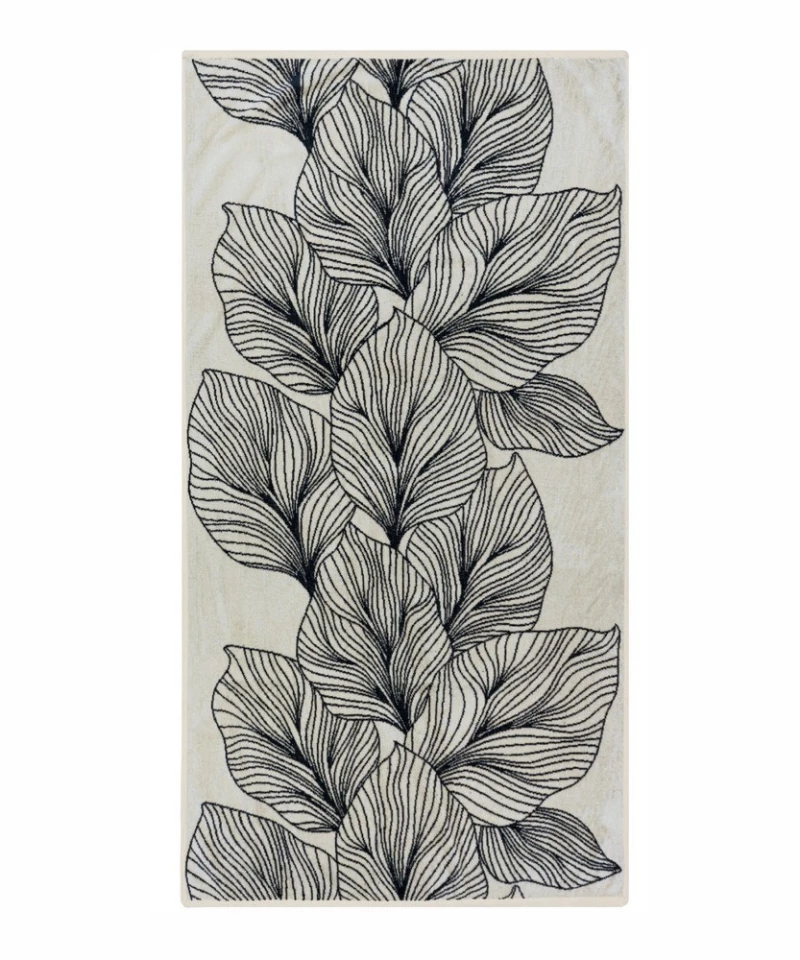 Πετσέτα Θαλάσσης Βελουτέ Avalon Beige Kentia Θαλάσσης 80x160cm 100% Βαμβάκι