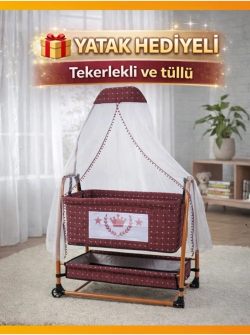 Stewehome Βρεφική κούνια με δυνατότητα κίνησης και σταθεροποίησης 80x23x100 cm