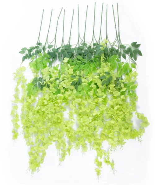 Τεχνητά Λουλούδια Wisteria (Σετ 12Τμχ) 21514 Φ45x120cm Green GloboStar Πολυαιθυλένιο,Ύφασμα