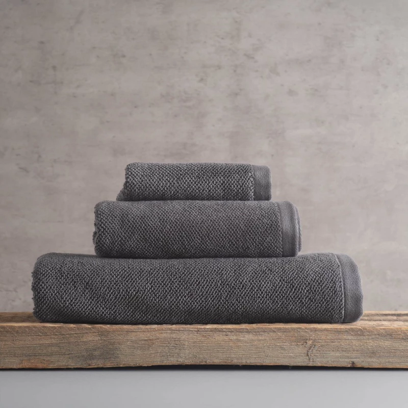 Πετσέτα Essence Dark Grey Ρυθμός Σώματος 70x140cm 100% Βαμβάκι