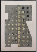 Πίνακας Καμβάς FAL502 50x70cm Multi-Grey Espiel Κάθετοι Mdf,Καμβάς