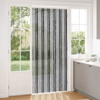 vidaXL Κουρτίνα εντόμων Chenille Γκρι και Μαύρο 100 x 230 cm 100% PP