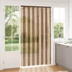 vidaXL Κουρτίνα εντόμων Chenille Καφέ και μπεζ 118 x 220 cm 100% PP