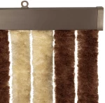 vidaXL Κουρτίνα εντόμων Chenille Καφέ και μπεζ 118 x 220 cm 100% PP