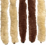 vidaXL Κουρτίνα εντόμων Chenille Καφέ και μπεζ 118 x 220 cm 100% PP