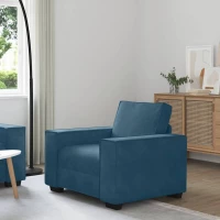 vidaXL Πολυθρόνα-Καναπέ Μπλε Βελούδινη 100x78x84 εκ.