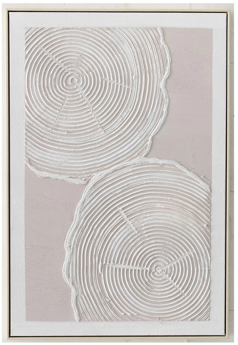 Πίνακας Χειροποίητος White Wood Print 00.05.50046 60x90cm Multi Κάθετοι Ξύλο